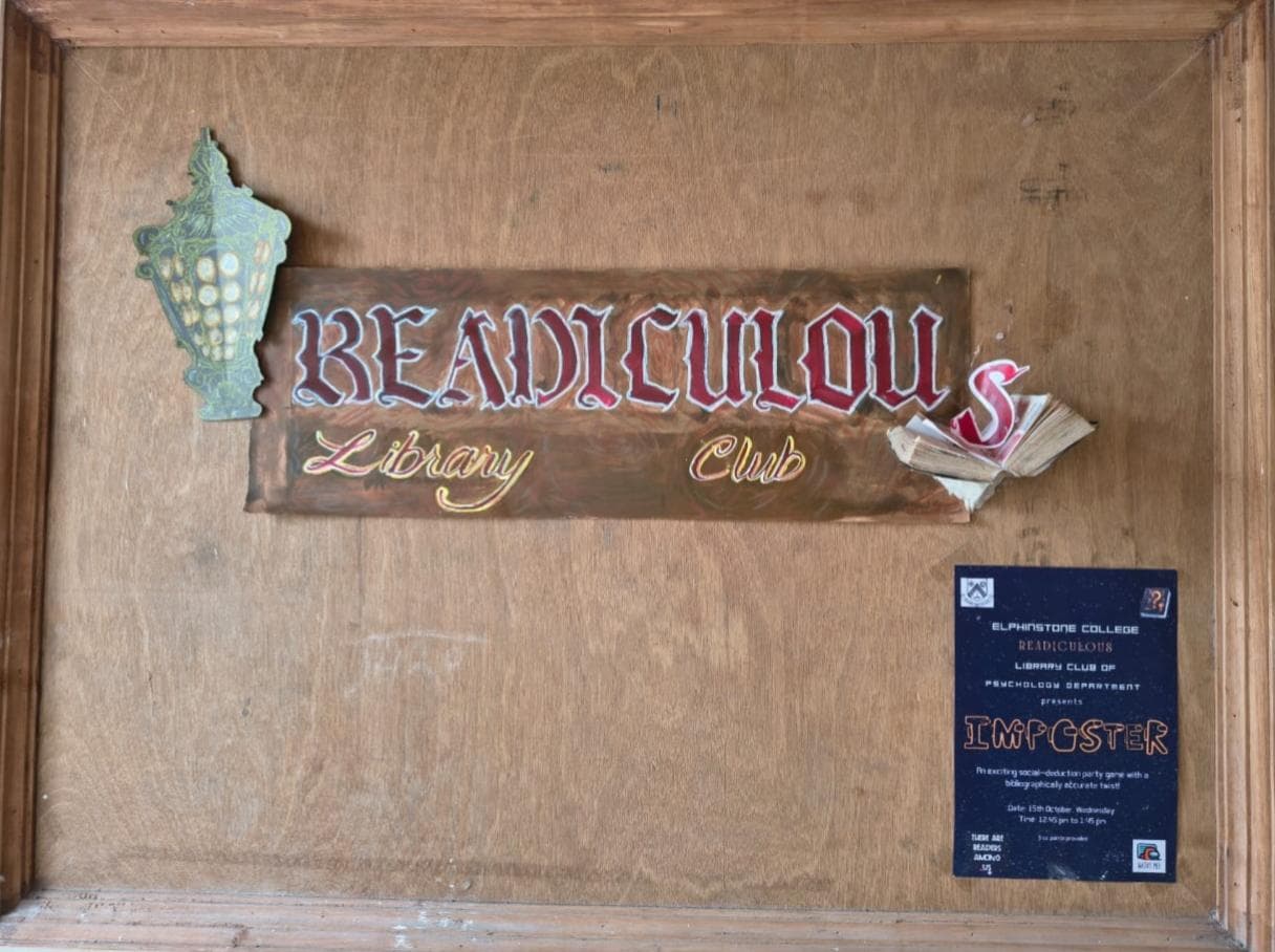 Readiculous — the departmental library club